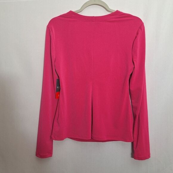 Bold Elements Womens Cut To Curve Blouse Barbie Pink Glam Rock Party Medium - Picture 4 of 10